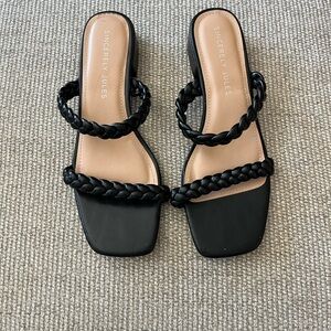 Sincerely Jules Black Braided Sandals